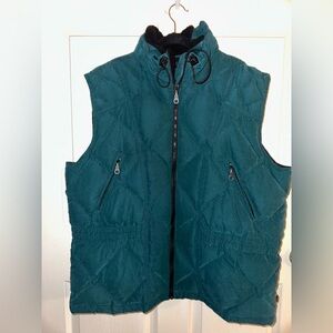 Woolrich Women’s Teal quilted puffer Goose down Outdoorwear Vest XL winter fall